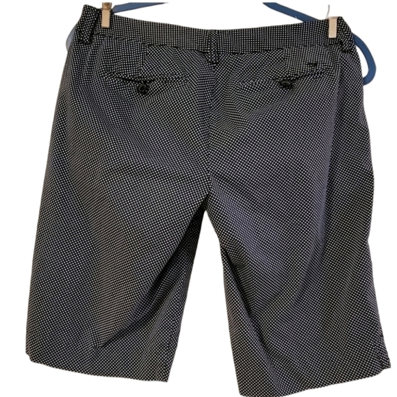Tommy Hilfiger Polka Dot Black & White Bermuda Shorts 97% Cotton 3% Spandex Sz 4 - Picture 2 of 4
